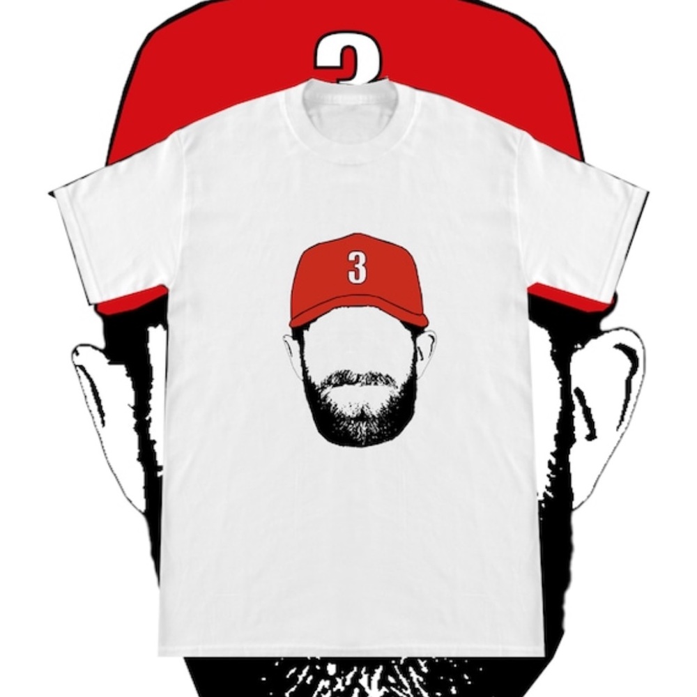 Philadelphia Phillies Baseball Bryce Harper Silhouette Graphic Shirt